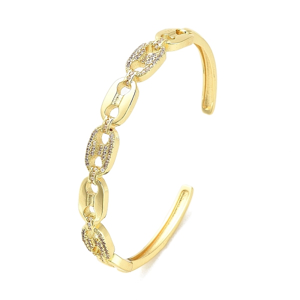 PandaHall Brass Micro Pave Clear Cubic Zirconia Hollow Oval Open Cuff Bangles for Woman, Real 18K Gold Plated, 1/4 inch(0.76cm), Inner...
PandaHall Brass Micro Pave Clear Cubic Zirconia Hollow Oval Open Cuff Bangles for Woman, Real 18K Gold Plated, 1/4 inch(0.76cm), Inner...