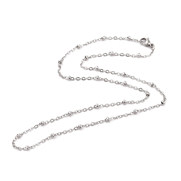 PandaHall 304 Stainless Steel Cable Chain Necklaces, with Ball Beads and Lobster Claw Clasps, Stainless Steel Color, 17.9 inch(45.5cm), 3mm...
PandaHall 304 Stainless Steel Cable Chain Necklaces, with Ball Beads and Lobster Claw Clasps, Stainless Steel Color, 17.9 inch(45.5cm), 3mm...