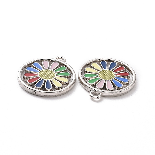 PandaHall Alloy Enamel Pendants, Rotatable, Flat Round with Flower Charm, Platinum, 29x26x3mm, Hole: 3mm Alloy+Enamel Flat Round
PandaHall Alloy Enamel Pendants, Rotatable, Flat Round with Flower Charm, Platinum, 29x26x3mm, Hole: 3mm Alloy+Enamel Flat Round