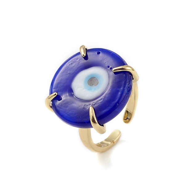 PandaHall Lampwork Evil Eye Open Cuff Ring, Golden Brass Lucky Jewelry for Women, Lead Free & Cadmium Free, Blue, Inner Diameter: 16mm...
PandaHall Lampwork Evil Eye Open Cuff Ring, Golden Brass Lucky Jewelry for Women, Lead Free & Cadmium Free, Blue, Inner Diameter: 16mm...