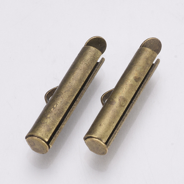 PandaHall Brass Slide On End Clasp Tubes, Slider End Caps, Antique Bronze, 6x20x4mm, Hole: 1x3mm, Inner Diameter: 3mm Brass
PandaHall Brass Slide On End Clasp Tubes, Slider End Caps, Antique Bronze, 6x20x4mm, Hole: 1x3mm, Inner Diameter: 3mm Brass