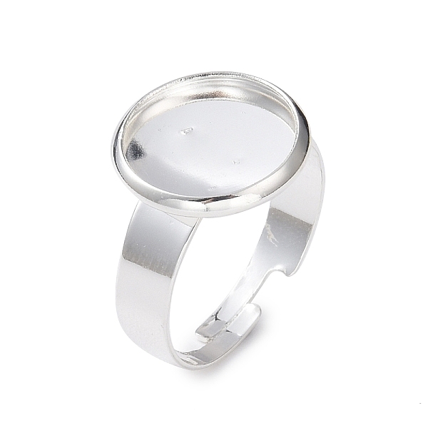 PandaHall Adjustable 201 Stainless Steel Finger Rings Components, Pad Ring Base Findings, Flat Round, Silver, Size 7, 17~17.5mm, Tray: 12mm....
PandaHall Adjustable 201 Stainless Steel Finger Rings Components, Pad Ring Base Findings, Flat Round, Silver, Size 7, 17~17.5mm, Tray: 12mm....