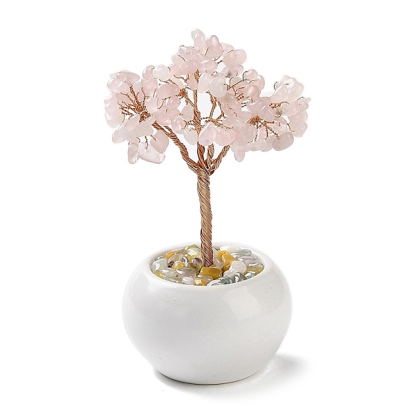 PandaHall Natural Rose Quartz Chips Tree Decorations, Ceramic Bowl Base Copper Wire Feng Shui Energy Stone Gift for Home Desktop Decoration...
PandaHall Natural Rose Quartz Chips Tree Decorations, Ceramic Bowl Base Copper Wire Feng Shui Energy Stone Gift for Home Desktop Decoration...