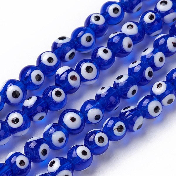 PandaHall Handmade Lampwork Beads, Evil Eye, Blue, 8mm, Hole: 2mm Lampwork Evil Eye Blue
PandaHall Handmade Lampwork Beads, Evil Eye, Blue, 8mm, Hole: 2mm Lampwork Evil Eye Blue