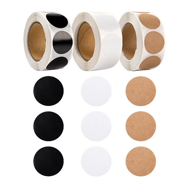 PandaHall 6 Rolls 3 Style Blank Self-Adhesive Kraft Paper Stickers, Flat Round Adhesive Labels Roll Stickers, Gift Tag, Mixed Color, 25mm..., Multicolor
PandaHall 6 Rolls 3 Style Blank Self-Adhesive Kraft Paper Stickers, Flat Round Adhesive Labels Roll Stickers, Gift Tag, Mixed Color, 25mm..., Multicolor