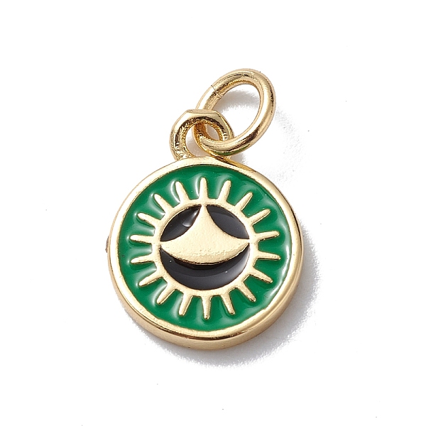 PandaHall Brass Enamel Charms, Cadmium Free & Lead Free, Real 18K Gold Plated, Long-Lasting Plated, with Jump Ring, Flat Round with Sun..., Green
PandaHall Brass Enamel Charms, Cadmium Free & Lead Free, Real 18K Gold Plated, Long-Lasting Plated, with Jump Ring, Flat Round with Sun..., Green