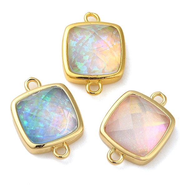 PandaHall Synthetic Opal Connector Charms, Rack Plating Brass Square Links, Golden, Mixed Color, 16x11x5mm, Hole: 1.4mm Brass Square..., Multicolor
PandaHall Synthetic Opal Connector Charms, Rack Plating Brass Square Links, Golden, Mixed Color, 16x11x5mm, Hole: 1.4mm Brass Square..., Multicolor