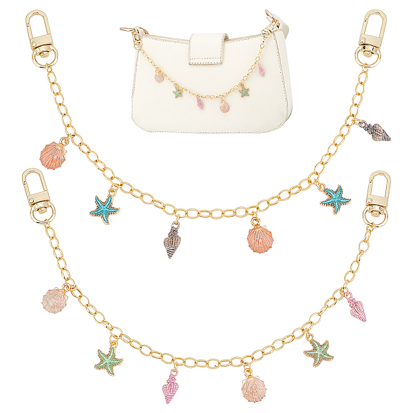PandaHall PH 2 Colors 12.6" Decorative Bag Chains Ocean Theme Purse Strap Extender Shell Starfish Purse Handbag Charms Golden Purse Handle..., Multicolor
PandaHall PH 2 Colors 12.6" Decorative Bag Chains Ocean Theme Purse Strap Extender Shell Starfish Purse Handbag Charms Golden Purse Handle..., Multicolor