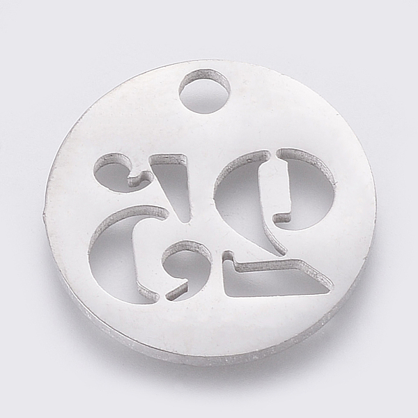 PandaHall 304 Stainless Steel Pendants, Hollow, Flat Round with Number, Stainless Steel Color, Num.25, 19x1.5mm, Hole: 2.5mm Stainless Steel...
PandaHall 304 Stainless Steel Pendants, Hollow, Flat Round with Number, Stainless Steel Color, Num.25, 19x1.5mm, Hole: 2.5mm Stainless Steel...