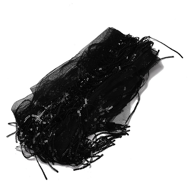 PandaHall Sparkle Polyester Tassel Lace Trim, Paillette Fringe Trimming, for Garment Accessories, Black, 11-3/4 inch(300mm) Polyester None...
PandaHall Sparkle Polyester Tassel Lace Trim, Paillette Fringe Trimming, for Garment Accessories, Black, 11-3/4 inch(300mm) Polyester None...