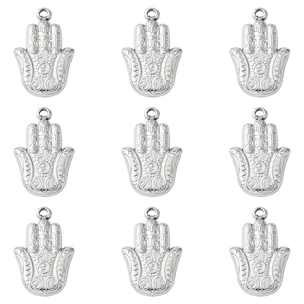 PandaHall 10Pcs 201 Stainless Steel Pendants, Hamsa Hand/Hand of Miriam Charms, Stainless Steel Color, 23x15x4mm, Hole: 2mm 201 Stainless...
PandaHall 10Pcs 201 Stainless Steel Pendants, Hamsa Hand/Hand of Miriam Charms, Stainless Steel Color, 23x15x4mm, Hole: 2mm 201 Stainless...