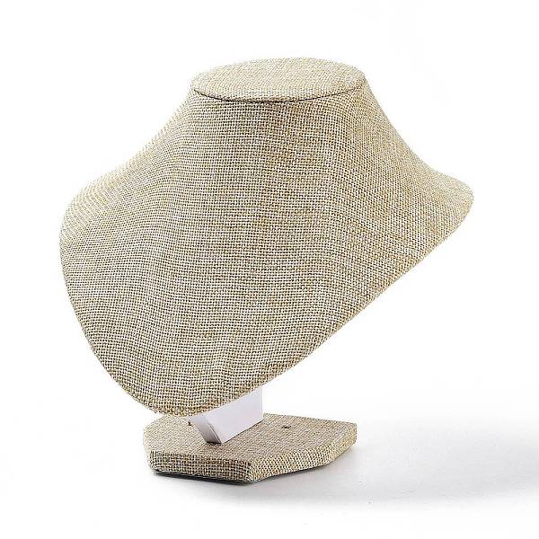 PandaHall Bust Plastic Covered with Cloth Necklace Display Stands, Cornsilk, 18x19x17cm Cloth Gold
PandaHall Bust Plastic Covered with Cloth Necklace Display Stands, Cornsilk, 18x19x17cm Cloth Gold