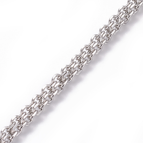 PandaHall 304 Stainless Steel Cable Chains, Diamond Cut Chains, Unwelded, Faceted, Oval, Stainless Steel Color, 4mm, Links: 3.5x4x2.5mm 304...
PandaHall 304 Stainless Steel Cable Chains, Diamond Cut Chains, Unwelded, Faceted, Oval, Stainless Steel Color, 4mm, Links: 3.5x4x2.5mm 304...