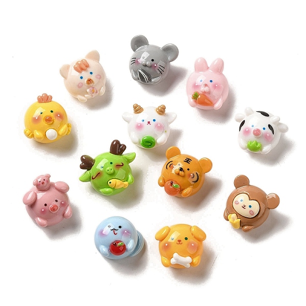 PandaHall Opaque Resin Decoden Cabochons, 12 Chinese Zodiac Signs, Mixed Color, 19~24x20~27.5x14~15mm Resin 12 Chinese Zodiac Signs..., Multicolor
PandaHall Opaque Resin Decoden Cabochons, 12 Chinese Zodiac Signs, Mixed Color, 19~24x20~27.5x14~15mm Resin 12 Chinese Zodiac Signs..., Multicolor