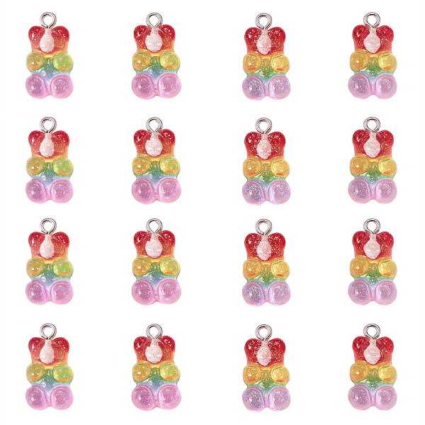 PandaHall Resin with Gold Foil Pendants, with Iron Finding, Bear, Colorful, 21x11x7mm, Hole: 2mm Iron+Resin Bear
PandaHall Resin with Gold Foil Pendants, with Iron Finding, Bear, Colorful, 21x11x7mm, Hole: 2mm Iron+Resin Bear