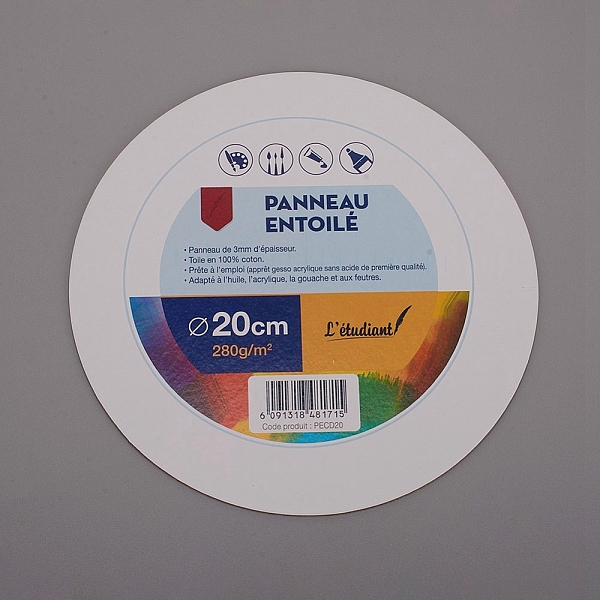 PandaHall Painting Canvas Panel Drawing Boards, Round Canvas Panels, for DIY Art Painting, White, 20x0.3cm Cloth Flat Round White
PandaHall Painting Canvas Panel Drawing Boards, Round Canvas Panels, for DIY Art Painting, White, 20x0.3cm Cloth Flat Round White