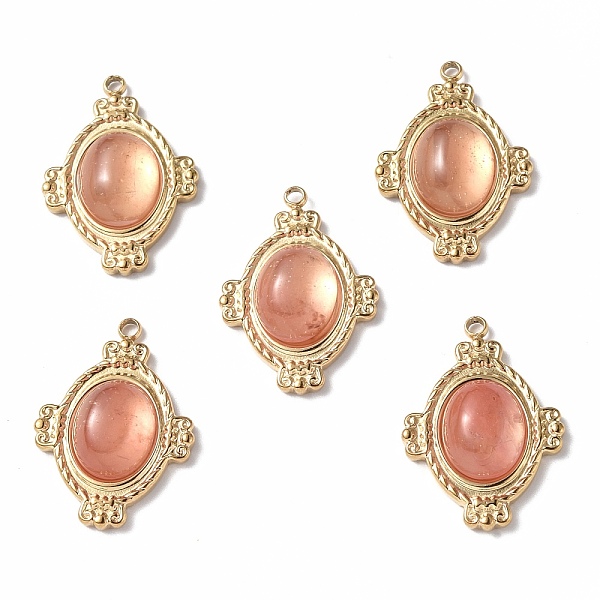 PandaHall Vacuum Plating 201 Stainless Steel Cherry Quartz Glass Pendants, Real 18K Gold Plated, Oval Charms, 22x16x4mm, Hole: 1.4mm Cherry...
PandaHall Vacuum Plating 201 Stainless Steel Cherry Quartz Glass Pendants, Real 18K Gold Plated, Oval Charms, 22x16x4mm, Hole: 1.4mm Cherry...