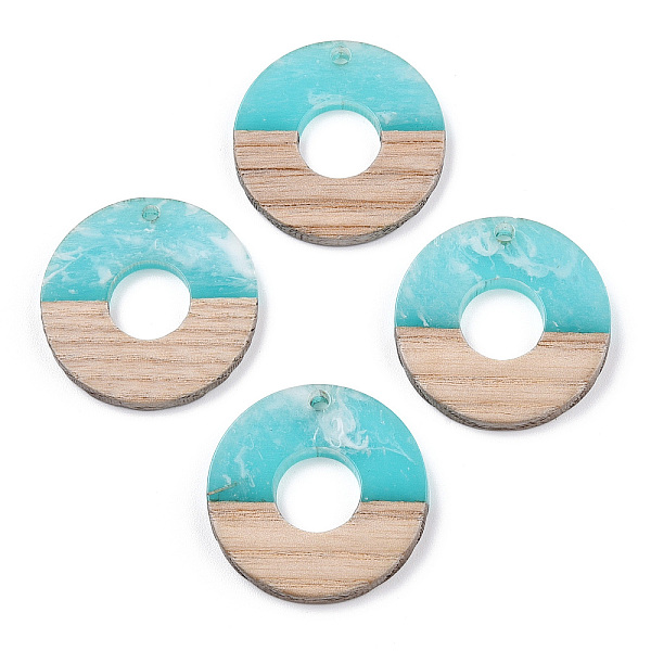 PandaHall Transparent Resin & White Wood Pendants, Two Tone, Donut/Pi Disc Charms, Cyan, Donut Width: 13.3mm, 28x4mm, Hole: 1.5mm Resin+Wood...
PandaHall Transparent Resin & White Wood Pendants, Two Tone, Donut/Pi Disc Charms, Cyan, Donut Width: 13.3mm, 28x4mm, Hole: 1.5mm Resin+Wood...