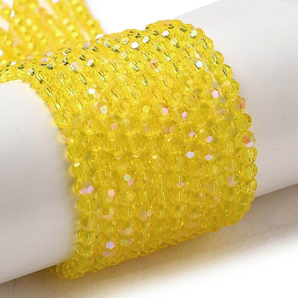 PandaHall Electroplate Transparent Glass Beads Strands, Faceted, Round, Rainbow Plated, Yellow, 3mm, Hole: 0.8mm, about 164~166pcs/strand...
PandaHall Electroplate Transparent Glass Beads Strands, Faceted, Round, Rainbow Plated, Yellow, 3mm, Hole: 0.8mm, about 164~166pcs/strand...