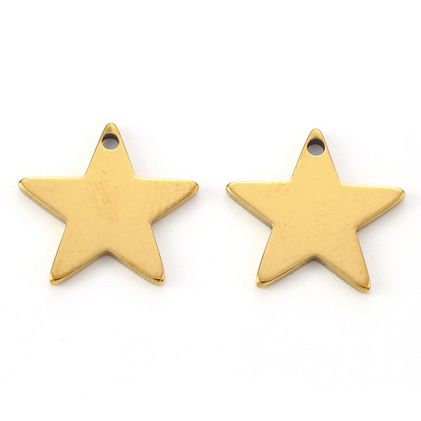 PandaHall Vacuum Plating 304 Stainless Steel Charms, Laser Cut, Star, Golden, 12x13x1mm, Hole: 1mm 304 Stainless Steel Star
PandaHall Vacuum Plating 304 Stainless Steel Charms, Laser Cut, Star, Golden, 12x13x1mm, Hole: 1mm 304 Stainless Steel Star