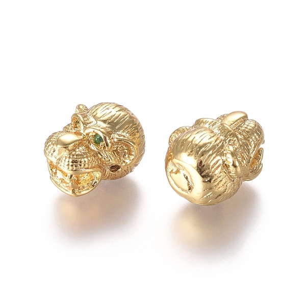 PandaHall Brass Micro Pave Cubic Zirconia Beads, Ape, Green, Golden, 10x13x14.5mm, Hole: 1.4mm Brass+Cubic Zirconia Monkey Green
PandaHall Brass Micro Pave Cubic Zirconia Beads, Ape, Green, Golden, 10x13x14.5mm, Hole: 1.4mm Brass+Cubic Zirconia Monkey Green