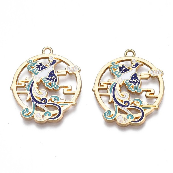 PandaHall Rack Plating Alloy Enamel Pendants, Cadmium Free & Nickel Free & Lead Free, Light Gold, Phoenix, Light Sea Green, 33x27.5x1.5mm...
PandaHall Rack Plating Alloy Enamel Pendants, Cadmium Free & Nickel Free & Lead Free, Light Gold, Phoenix, Light Sea Green, 33x27.5x1.5mm...