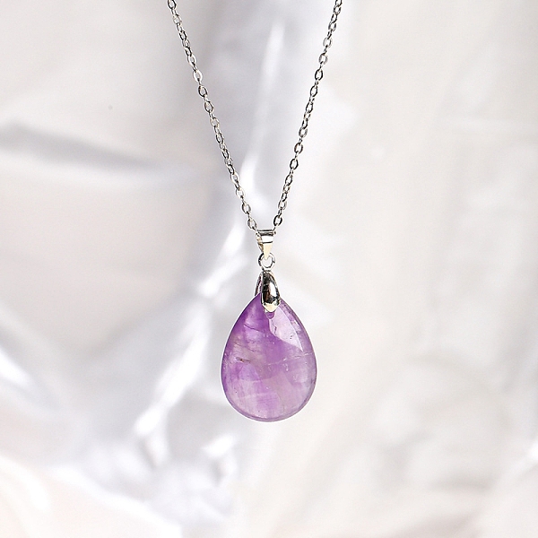 PandaHall Natural Amethyst Teardrop Pendant Necklaces, Titanium Steel Cable Chain Necklace for Women, 17.72 inch(45cm) Amethyst Teardrop
PandaHall Natural Amethyst Teardrop Pendant Necklaces, Titanium Steel Cable Chain Necklace for Women, 17.72 inch(45cm) Amethyst Teardrop