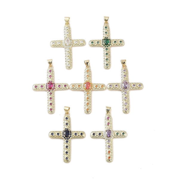 PandaHall Real 18K Gold Plated Brass Micro Pave Cubic Zirconia Pendants, with Glass, Cross, Mixed Color, 41x28x5mm, Hole: 3.3x3.8mm..., Multicolor
PandaHall Real 18K Gold Plated Brass Micro Pave Cubic Zirconia Pendants, with Glass, Cross, Mixed Color, 41x28x5mm, Hole: 3.3x3.8mm..., Multicolor