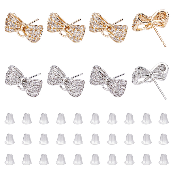 PandaHall DICOSMETIC 4 Pairs 2 Colors Bowknot Posts Stud Earring Brass Cubic Zirconia Earring Stud Ribbon Bow Earring Minimalist Ear Post...
PandaHall DICOSMETIC 4 Pairs 2 Colors Bowknot Posts Stud Earring Brass Cubic Zirconia Earring Stud Ribbon Bow Earring Minimalist Ear Post...