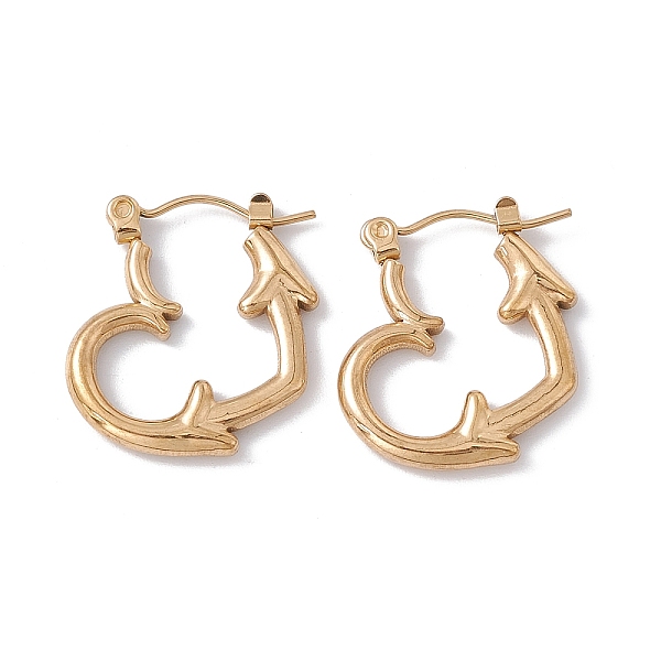 PandaHall Ion Plating(IP) 304 Stainless Steel Heart with Arrow Hoop Earrings for Women, Golden, 20.5x19x2.5mm, Pin: 0.6mm 304 Stainless...
PandaHall Ion Plating(IP) 304 Stainless Steel Heart with Arrow Hoop Earrings for Women, Golden, 20.5x19x2.5mm, Pin: 0.6mm 304 Stainless...