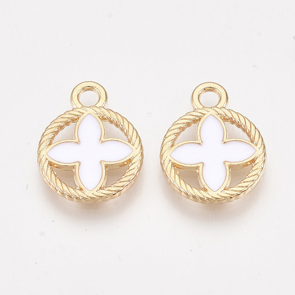 PandaHall Alloy Pendants, Cadmium Free & Lead Free, with Enamel, Flat Round with Flower, Light Gold, White, 16x13x1.5mm, Hole: 2mm...
PandaHall Alloy Pendants, Cadmium Free & Lead Free, with Enamel, Flat Round with Flower, Light Gold, White, 16x13x1.5mm, Hole: 2mm...