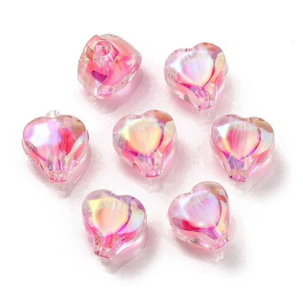 PandaHall UV Plating Rainbow Iridescent Acrylic Beads, Two Tone Bead in Bead, Heart, Deep Pink, 11x11.5x8mm, Hole: 3mm Acrylic Heart
PandaHall UV Plating Rainbow Iridescent Acrylic Beads, Two Tone Bead in Bead, Heart, Deep Pink, 11x11.5x8mm, Hole: 3mm Acrylic Heart