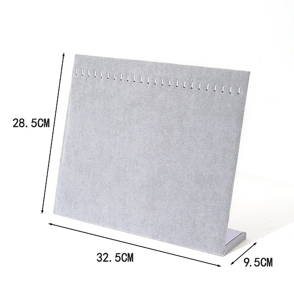 PandaHall Velvet Necklace Display Stands, Jewelry Display Rack, L-Shaped, Rectangle, Dark Gray, 9.5x32.5x28.5cm Velvet
PandaHall Velvet Necklace Display Stands, Jewelry Display Rack, L-Shaped, Rectangle, Dark Gray, 9.5x32.5x28.5cm Velvet