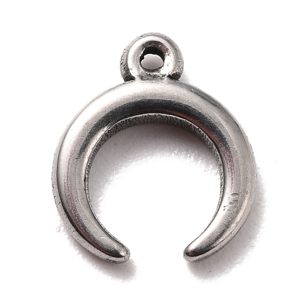 PandaHall 304 Stainless Steel Charms, Double Horn/Crescent Moon, Stainless Steel Color, 9x8x2mm, Hole: 0.7mm 304 Stainless Steel Moon
PandaHall 304 Stainless Steel Charms, Double Horn/Crescent Moon, Stainless Steel Color, 9x8x2mm, Hole: 0.7mm 304 Stainless Steel Moon