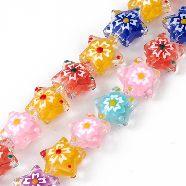 PandaHall Handmade Lampwork Beads Strands, with Enamel, Star with Sakura Pattern, Mixed Color, 13x13.5x12mm, Hole: 1mm, about 33pcs/strand..., Multicolor
PandaHall Handmade Lampwork Beads Strands, with Enamel, Star with Sakura Pattern, Mixed Color, 13x13.5x12mm, Hole: 1mm, about 33pcs/strand..., Multicolor
