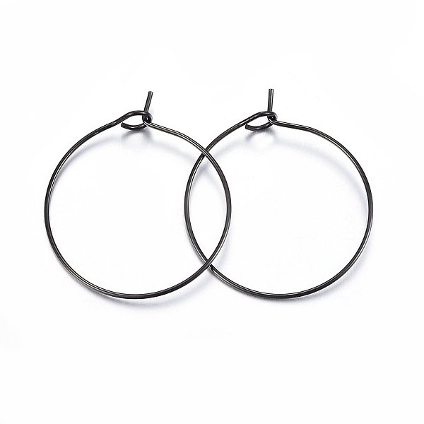 PandaHall 304 Stainless Steel Hoop Earring Settings, Ring, Electrophoresis Black, 21 Gauge, 25x4mm, Pin: 0.7mm 304 Stainless Steel
PandaHall 304 Stainless Steel Hoop Earring Settings, Ring, Electrophoresis Black, 21 Gauge, 25x4mm, Pin: 0.7mm 304 Stainless Steel