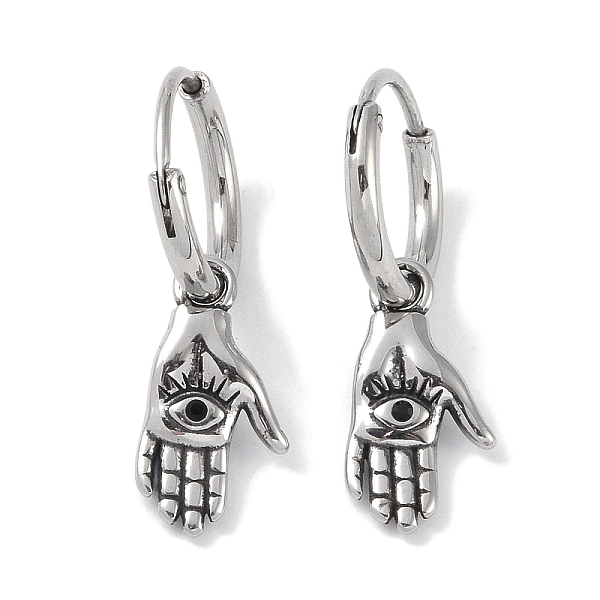 PandaHall 316 Surgical Stainless Steel Hand with Eye Hoop Earrings for Women, Antique Silver, 16.5x8.5mm 316 Surgical Stainless Steel Others
PandaHall 316 Surgical Stainless Steel Hand with Eye Hoop Earrings for Women, Antique Silver, 16.5x8.5mm 316 Surgical Stainless Steel Others