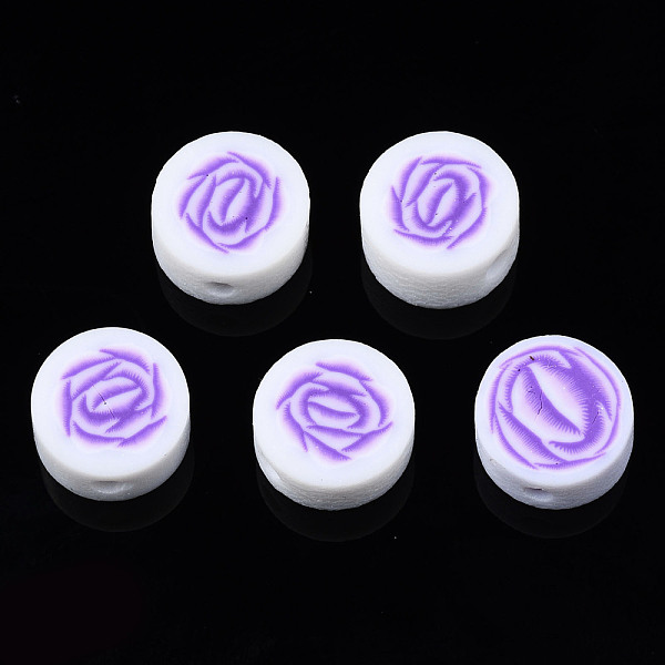 PandaHall Handmade Polymer Clay Beads, for DIY Jewelry Crafts Supplies, Flat Round with Flower, Medium Purple, 9~9.5x4~4.5mm, Hole: 1.8mm...
PandaHall Handmade Polymer Clay Beads, for DIY Jewelry Crafts Supplies, Flat Round with Flower, Medium Purple, 9~9.5x4~4.5mm, Hole: 1.8mm...