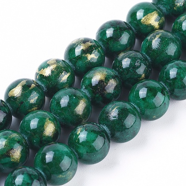 PandaHall Natural Mashan Jade Beads Strands, with Gold Foil, Dyed, Round, Dark Green, 6mm, Hole: 1mm, about 70pcs/strand, 15.75 inch(40cm)...
PandaHall Natural Mashan Jade Beads Strands, with Gold Foil, Dyed, Round, Dark Green, 6mm, Hole: 1mm, about 70pcs/strand, 15.75 inch(40cm)...