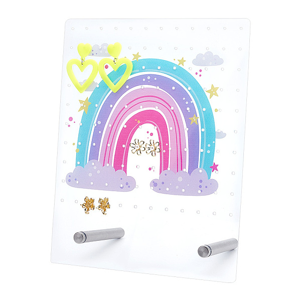 PandaHall Acrylic Earring Display Stands, with Platinum Tone Iron Screw, Rectangle with Rainbow Pattern, Clear, 20x10x25cm Acrylic Rainbow...
PandaHall Acrylic Earring Display Stands, with Platinum Tone Iron Screw, Rectangle with Rainbow Pattern, Clear, 20x10x25cm Acrylic Rainbow...