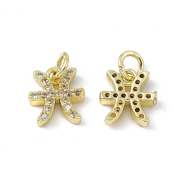 PandaHall Real 18K Gold Plated Brass Micro Pave Clear Cubic Zirconia Charms, with Jump Ring, Constellation Charm, Pisces, 10x9x2.5mm, Hole...
PandaHall Real 18K Gold Plated Brass Micro Pave Clear Cubic Zirconia Charms, with Jump Ring, Constellation Charm, Pisces, 10x9x2.5mm, Hole...