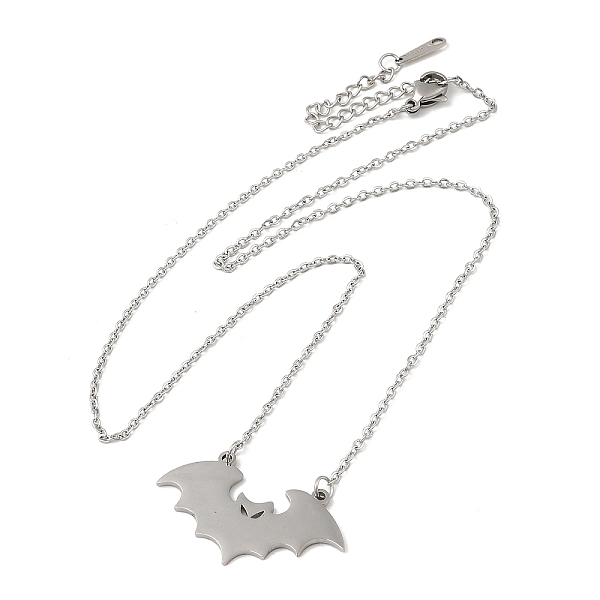 PandaHall 304 Stainless Steel Pendant Necklaces, Bat, Stainless Steel Color, 19.49 inch(49.5cm) 304 Stainless Steel
PandaHall 304 Stainless Steel Pendant Necklaces, Bat, Stainless Steel Color, 19.49 inch(49.5cm) 304 Stainless Steel