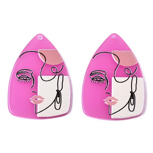 PandaHall Translucent Cellulose Acetate(Resin) Pendants, 3D Printed, Triangle with Woman, Magenta, 41x28x2.5mm, Hole: 1.5mm Cellulose..., Pink
PandaHall Translucent Cellulose Acetate(Resin) Pendants, 3D Printed, Triangle with Woman, Magenta, 41x28x2.5mm, Hole: 1.5mm Cellulose..., Pink