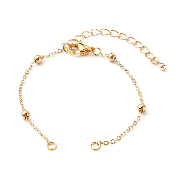 PandaHall Handmade Brass Satellite Chain Bracelets Making Accessories, with 304 Stainless Steel Lobster Claw Clasp, Golden, 15x0.15cm Brass
PandaHall Handmade Brass Satellite Chain Bracelets Making Accessories, with 304 Stainless Steel Lobster Claw Clasp, Golden, 15x0.15cm Brass