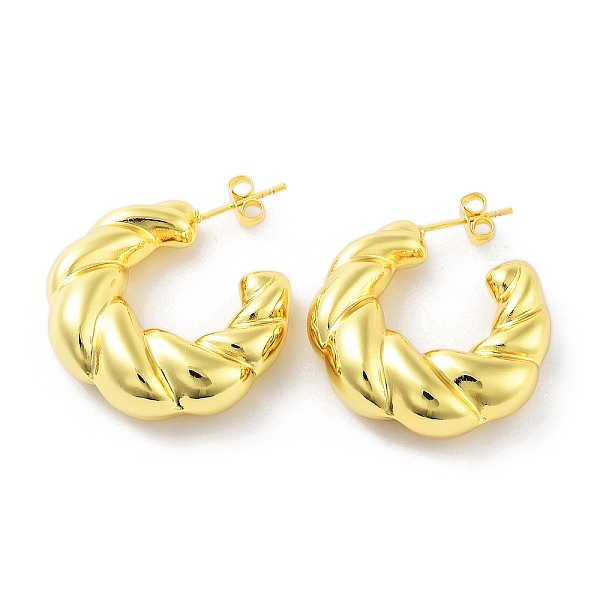 PandaHall Brass Stud Earrings, Half Hoop Earrings, Real 18K Gold Plated, 31x11mm Brass Arch
PandaHall Brass Stud Earrings, Half Hoop Earrings, Real 18K Gold Plated, 31x11mm Brass Arch