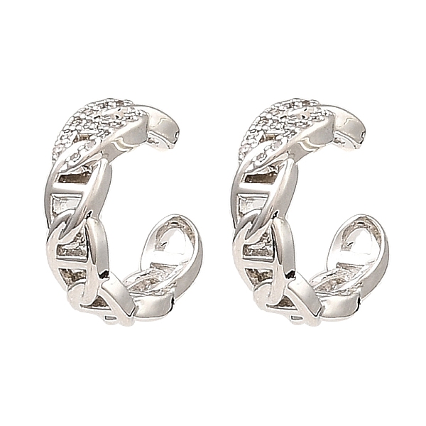 PandaHall Rack Plating Brass Oval Cuff Earrings with Cubic Zirconia, Long-Lasting Plated, Lead Free & Cadmium Free, Platinum, 13x14x4mm...
PandaHall Rack Plating Brass Oval Cuff Earrings with Cubic Zirconia, Long-Lasting Plated, Lead Free & Cadmium Free, Platinum, 13x14x4mm...