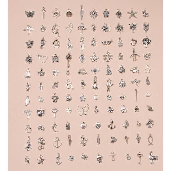 PandaHall Tibetan Style Alloy Pendants, One Hundred Shapes, Antique Silver, 9~26x5~17x1~6mm, Hole: 1~2.5mm, about 100pcs/bag Alloy Mixed...
PandaHall Tibetan Style Alloy Pendants, One Hundred Shapes, Antique Silver, 9~26x5~17x1~6mm, Hole: 1~2.5mm, about 100pcs/bag Alloy Mixed...