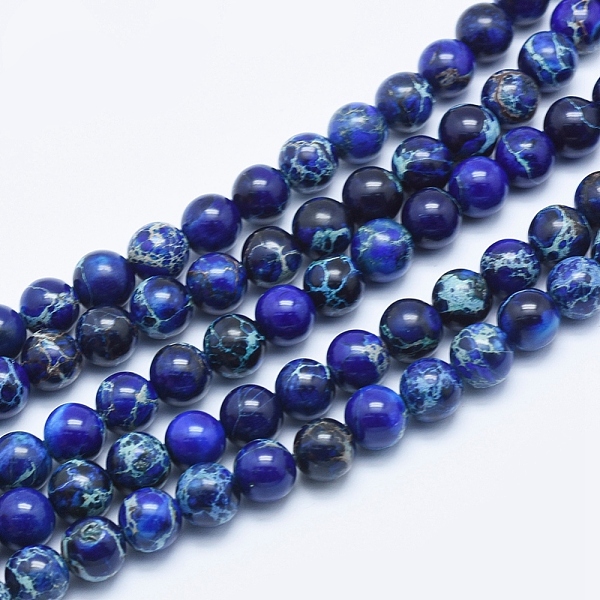 PandaHall Natural Imperial Jasper Beads Strands, Dyed, Round, Dark Blue, 8mm, Hole: 1mm, about 49pcs/strand, 15.7 inch Imperial Jasper Round...
PandaHall Natural Imperial Jasper Beads Strands, Dyed, Round, Dark Blue, 8mm, Hole: 1mm, about 49pcs/strand, 15.7 inch Imperial Jasper Round...