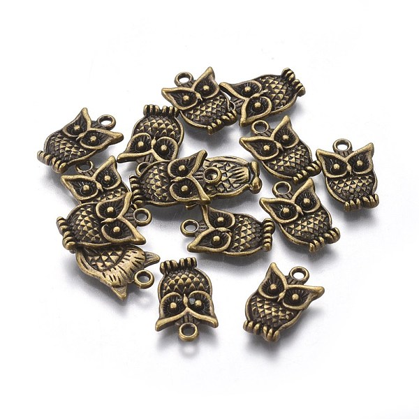 PandaHall Zinc Tibetan Style Alloy Pendants, Halloween, Cadmium Free & Nickel Free & Lead Free, Owl, Antique Bronze Color, 16x10x3mm, Hole...
PandaHall Zinc Tibetan Style Alloy Pendants, Halloween, Cadmium Free & Nickel Free & Lead Free, Owl, Antique Bronze Color, 16x10x3mm, Hole...
