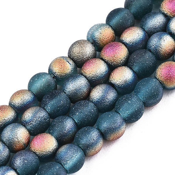 PandaHall Frosted Electroplate Glass Beads Strands, Round, Cadet Blue, 3mm, Hole: 0.5mm, about 149~150pcs/strand, 15.35''~15.75''(39~40cm)...
PandaHall Frosted Electroplate Glass Beads Strands, Round, Cadet Blue, 3mm, Hole: 0.5mm, about 149~150pcs/strand, 15.35''~15.75''(39~40cm)...
